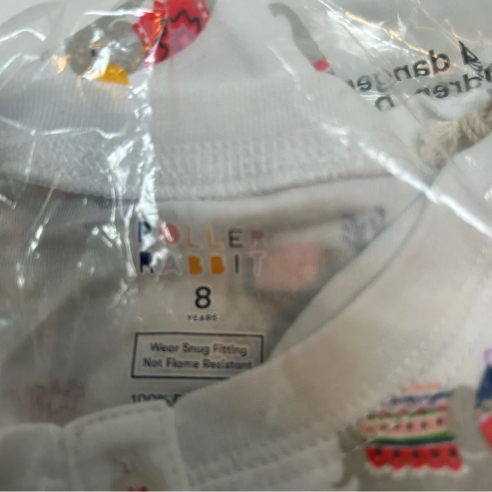 Roller Rabbit NWT Kids Unisex Christmas Elephants Pajama Set Sizes 2, 6 & 8 - Picture 6 of 8